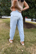 Kan Can Ultra High Rise Wide Tapered Fit Barrel Jeans