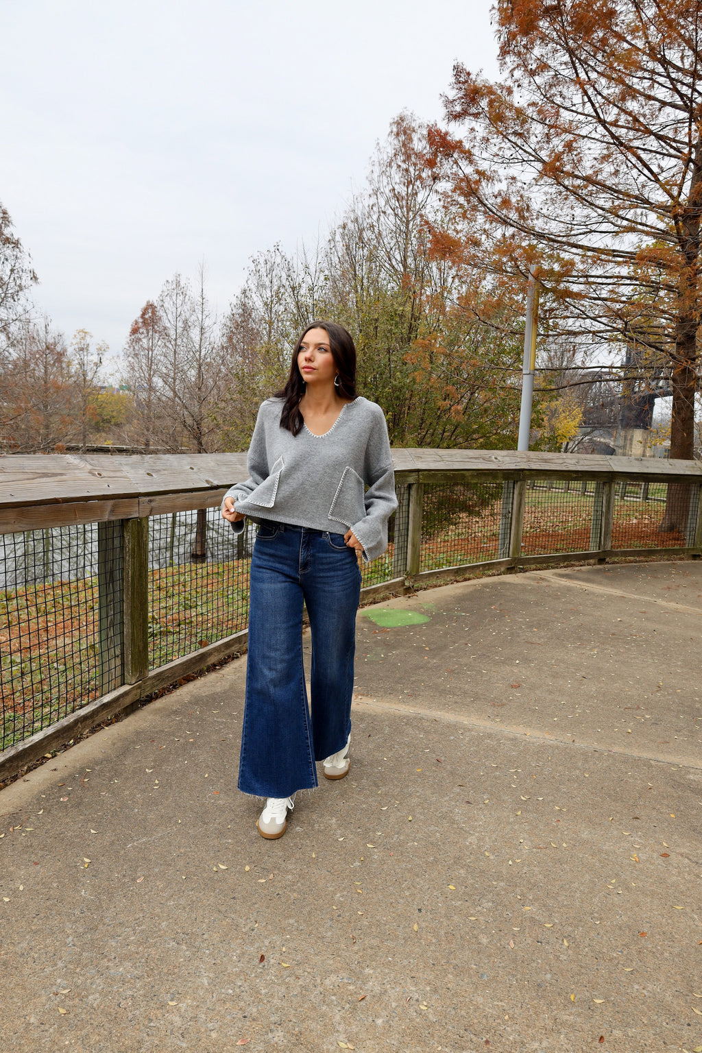 Whipstitch Patch Sweater