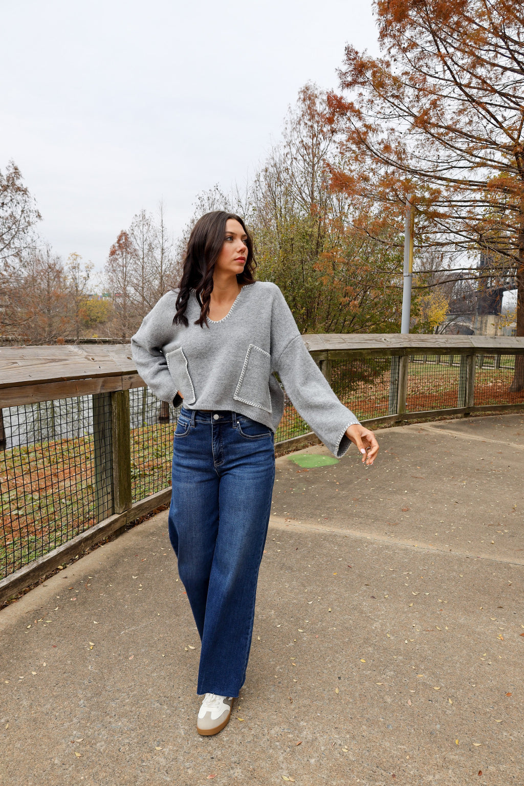 Whipstitch Patch Sweater