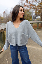 Whipstitch Patch Sweater