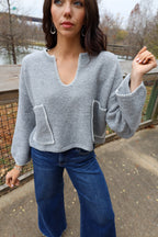 Whipstitch Patch Sweater