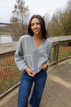 Whipstitch Patch Sweater