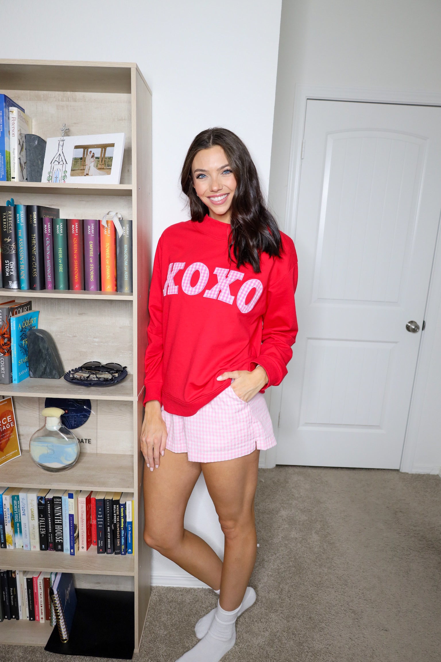 Gingham Lounge Shorts with Pockets