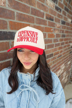 Expensive & Difficult Trucker Hat - Red