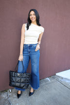 Asymmetrical Neck Sweater Top