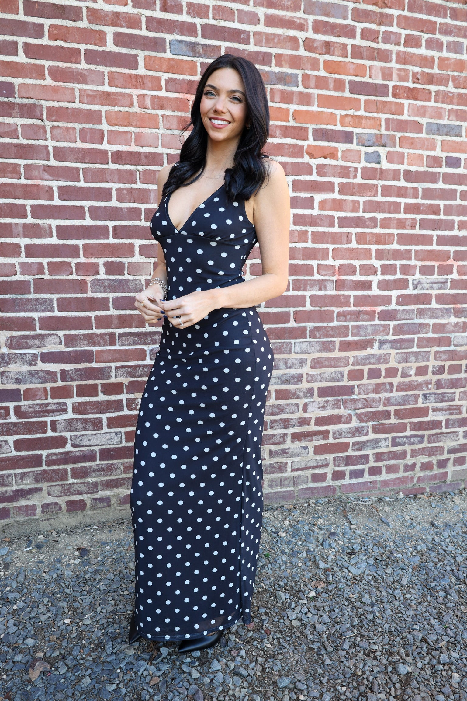 Chic Mesh Polkadot Dress