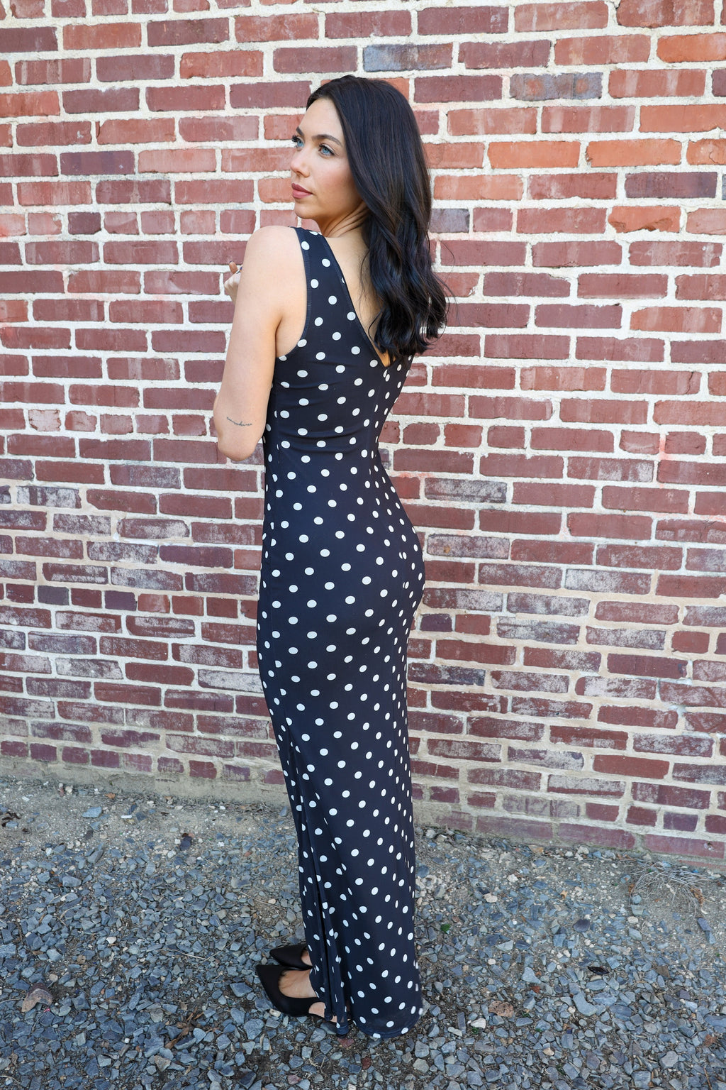 Chic Mesh Polkadot Dress