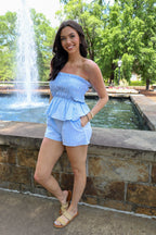 Blue and White Stripped Set - Bottoms