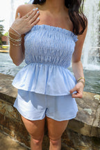 Blue and White Stripped Set - Bottoms