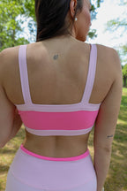 Contrast Pink Sports Bra