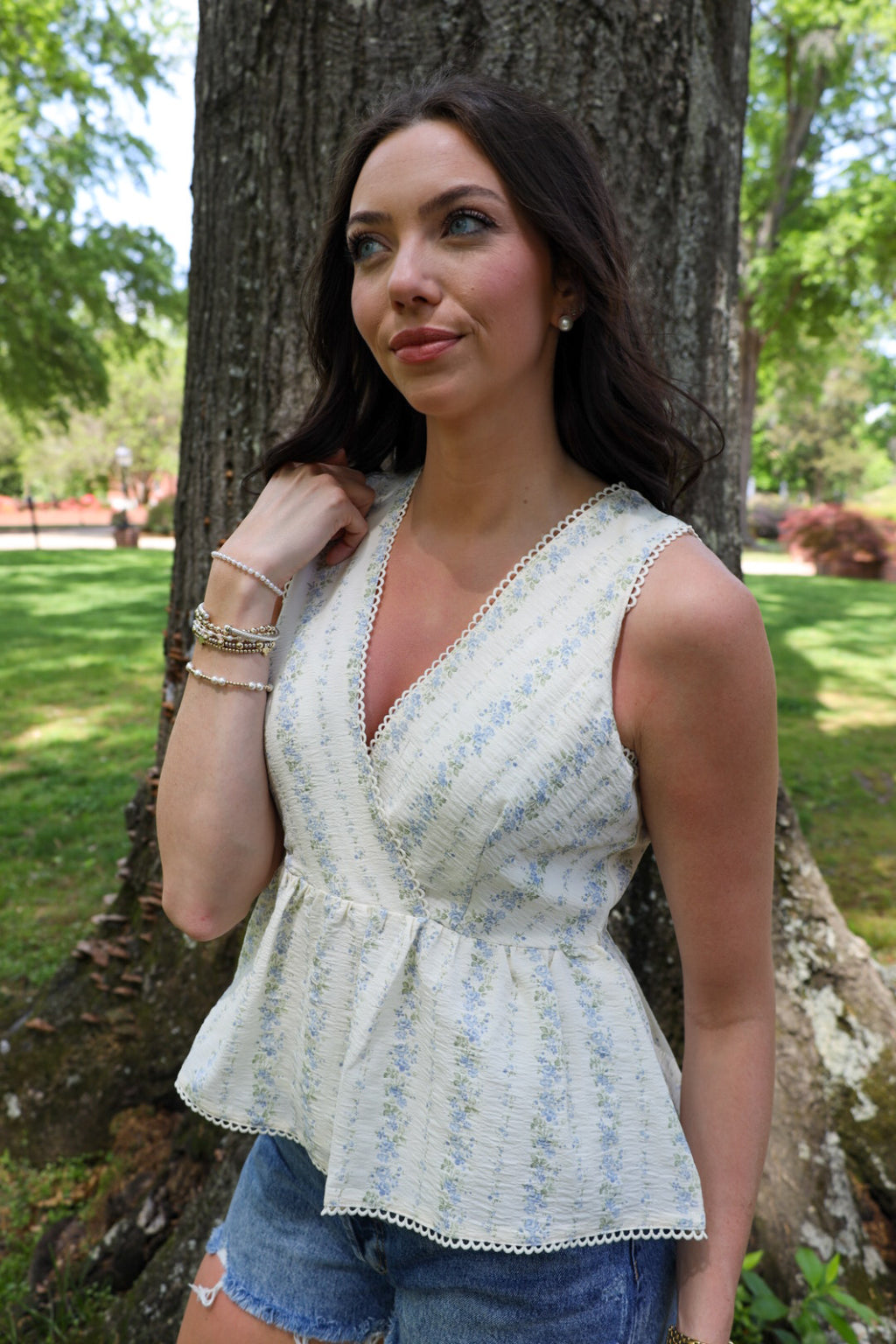 Floral V-Neck Top
