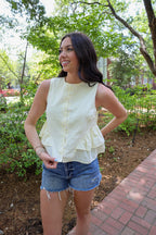 Butter Yellow Button Down Top