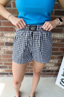 LULU MAC - BLACK GINGHAM BOXER SHORT