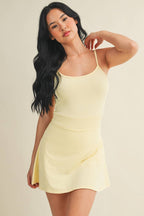 Mineral Wash Cami Mini Dress - Butter Yellow