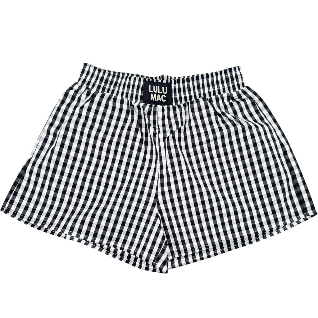 LULU MAC - BLACK GINGHAM BOXER SHORT