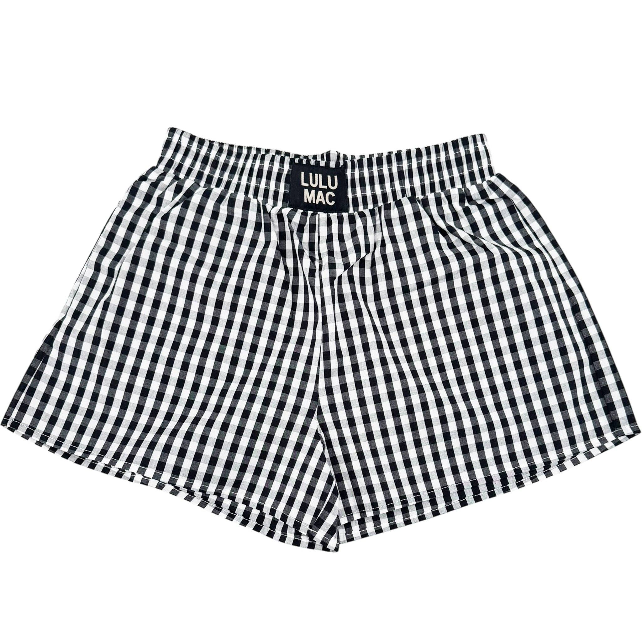 LULU MAC - BLACK GINGHAM BOXER SHORT