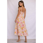 Sunset Blossom Midi Dress