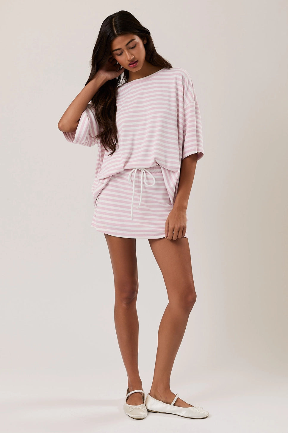 Mini skirt - Pink and White