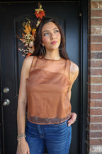 The Wow Factor Top - Brown