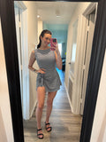 Gingham Print Sleeveless Wrap Tie Front Dress