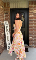Sunset Blossom Midi Dress