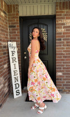 Sunset Blossom Midi Dress