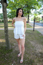 Embroidered Top with Floral Detailing - Matching Set