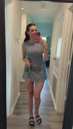 Gingham Print Sleeveless Wrap Tie Front Dress